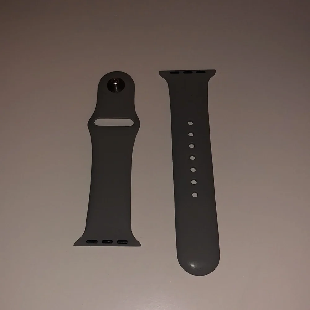 Apple Watch Grey Silcone Band